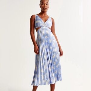 Abercrombie & Fitch Blue Floral Midi Dress